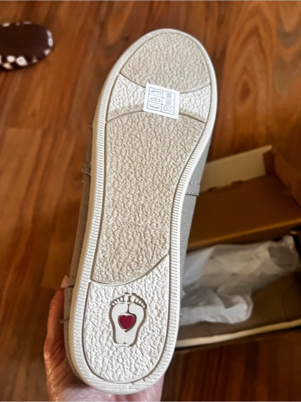 Skechers BOBS Women's Taupe Slip-On Loafers - Picture 3 of 4